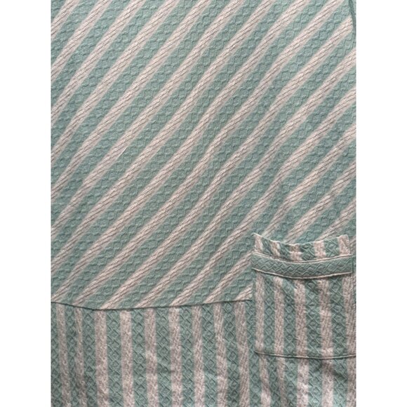 Soft Surroundings Mint Green White Striped Tunic Top PXL Cotton Blend Relaxed - Picture 2 of 6